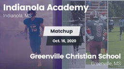 Matchup: Indianola Academy vs. Greenville Christian School 2020