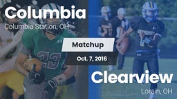Matchup: Columbia  vs. Clearview  2016