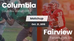 Matchup: Columbia  vs. Fairview  2016