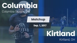 Matchup: Columbia  vs. Kirtland  2017