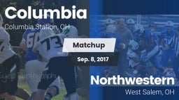 Matchup: Columbia  vs. Northwestern  2017