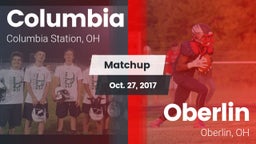 Matchup: Columbia  vs. Oberlin  2017