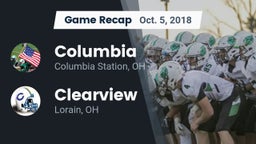 Recap: Columbia  vs. Clearview  2018