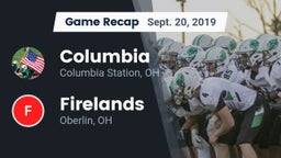 Recap: Columbia  vs. Firelands  2019