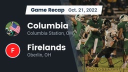 Recap: Columbia  vs. Firelands  2022