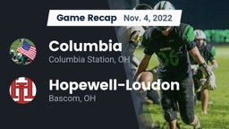 Recap: Columbia  vs. Hopewell-Loudon  2022