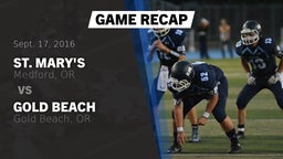 Recap: St. Mary's  vs. Gold Beach  2016