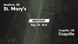 Matchup: St. Mary's vs. Coquille  2016