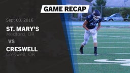 Recap: St. Mary's  vs. Creswell  2016