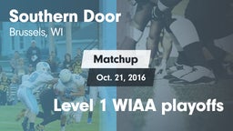 Matchup: Southern Door vs. Level 1 WIAA playoffs 2016