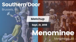 Matchup: Southern Door vs. Menominee  2018