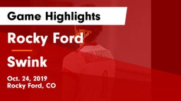 Rocky Ford  vs Swink  Game Highlights - Oct. 24, 2019