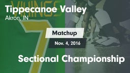 Matchup: Tippecanoe Valley vs. Sectional Championship 2016
