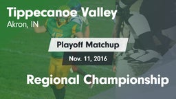 Matchup: Tippecanoe Valley vs. Regional Championship 2016
