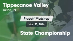 Matchup: Tippecanoe Valley vs. State Championship 2016