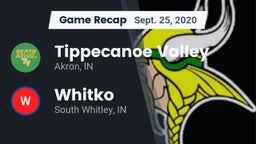 Recap: Tippecanoe Valley  vs. Whitko  2020