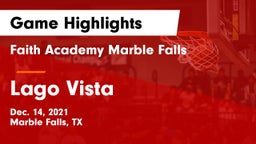 Faith Academy Marble Falls vs Lago Vista  Game Highlights - Dec. 14, 2021