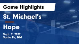St. Michael's  vs Hope Game Highlights - Sept. 9, 2022