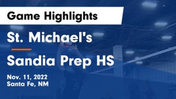 St. Michael's  vs Sandia Prep HS Game Highlights - Nov. 11, 2022