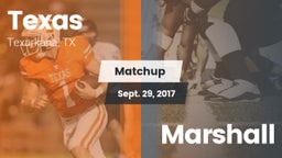 Matchup: Texas vs. Marshall  2017