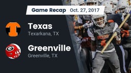 Recap: Texas  vs. Greenville  2017