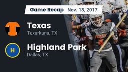 Recap: Texas  vs. Highland Park  2017