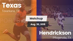 Matchup: Texas vs. Hendrickson  2018