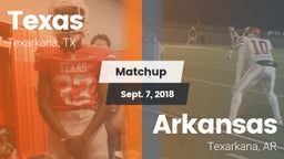 Matchup: Texas vs. Arkansas  2018