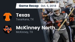 Recap: Texas  vs. McKinney North  2018