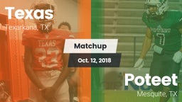 Matchup: Texas vs. Poteet  2018