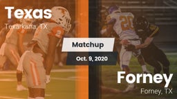 Matchup: Texas vs. Forney  2020
