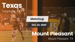 Matchup: Texas vs. Mount Pleasant  2020
