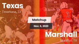 Matchup: Texas vs. Marshall  2020