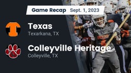 Recap: Texas  vs. Colleyville Heritage  2023