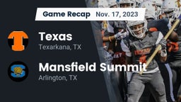 Recap: Texas  vs. Mansfield Summit  2023