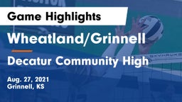 Wheatland/Grinnell vs Decatur Community High Game Highlights - Aug. 27, 2021