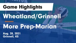 Wheatland/Grinnell vs More Prep-Marian  Game Highlights - Aug. 28, 2021