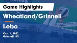 Wheatland/Grinnell vs Lebo  Game Highlights - Oct. 1, 2022