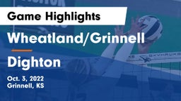 Wheatland/Grinnell vs Dighton Game Highlights - Oct. 3, 2022