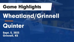 Wheatland/Grinnell vs Quinter Game Highlights - Sept. 5, 2023