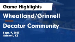 Wheatland/Grinnell vs Decatur Community Game Highlights - Sept. 9, 2023