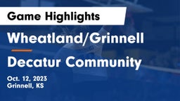 Wheatland/Grinnell vs Decatur Community Game Highlights - Oct. 12, 2023