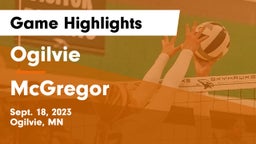 Ogilvie  vs McGregor  Game Highlights - Sept. 18, 2023