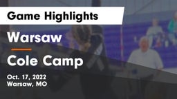Warsaw  vs Cole Camp  Game Highlights - Oct. 17, 2022