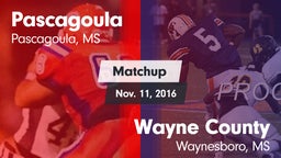 Matchup: Pascagoula vs. Wayne County  2016