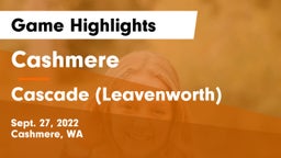 Cashmere  vs Cascade  (Leavenworth) Game Highlights - Sept. 27, 2022