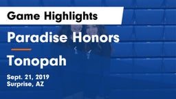 Paradise Honors  vs Tonopah Game Highlights - Sept. 21, 2019