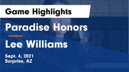 Paradise Honors  vs Lee Williams  Game Highlights - Sept. 4, 2021