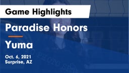Paradise Honors  vs Yuma  Game Highlights - Oct. 6, 2021