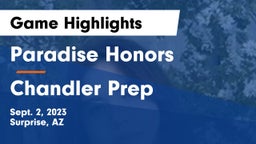 Paradise Honors  vs Chandler Prep  Game Highlights - Sept. 2, 2023